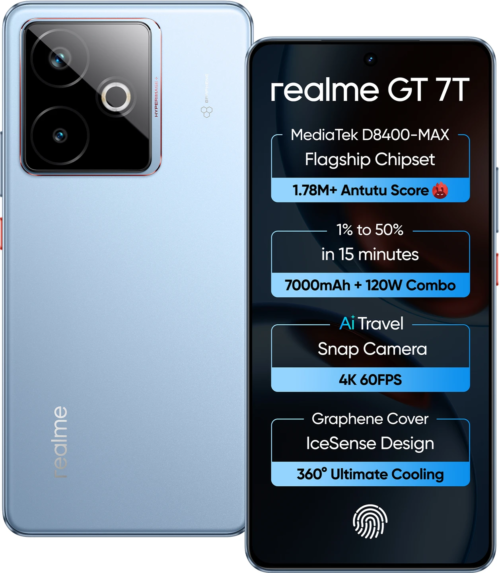 realme GT 7T (IceSense Blue, 256 GB) (12 GB RAM)