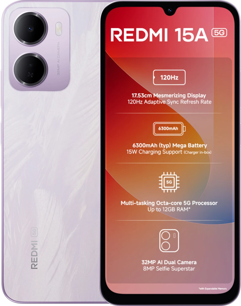 REDMI 15A (Amaze Purple, 64 GB) (4 GB RAM)-1