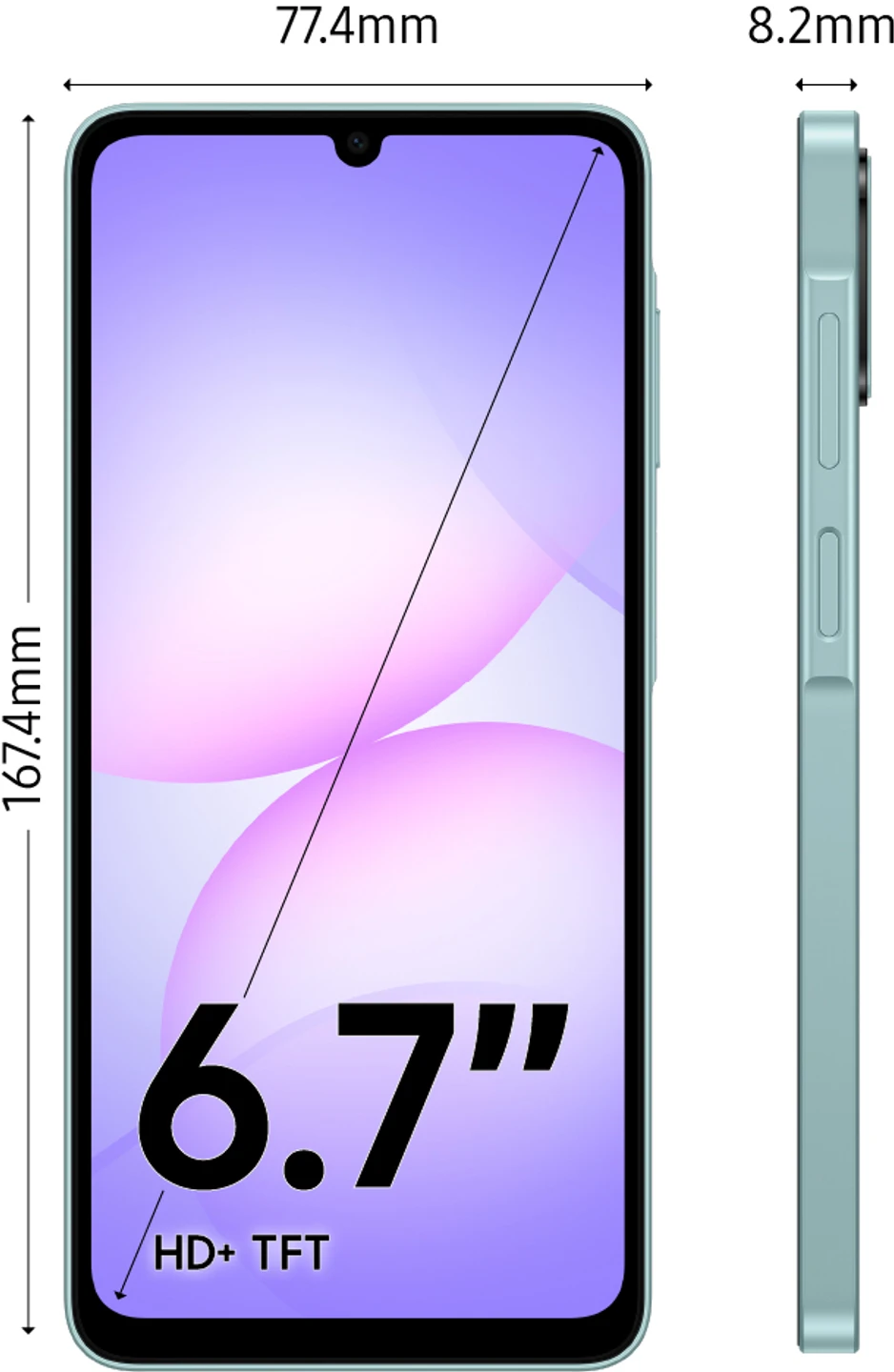 Samsung Galaxy A07 5G (Light Green, 128 GB) (4 GB RAM)