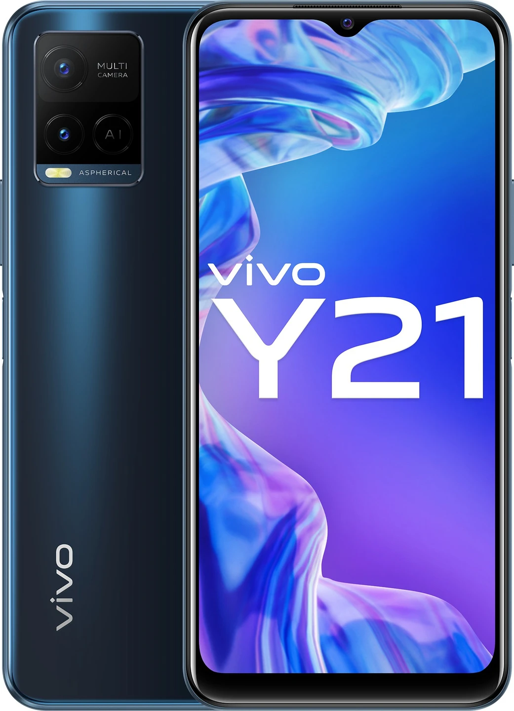 vivo Y21 (Midnight Blue, 128 GB) (4 GB RAM)
